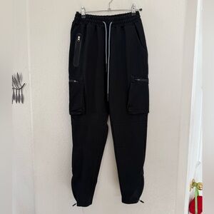 Men's Black Cargo Jogger Pants Size Small